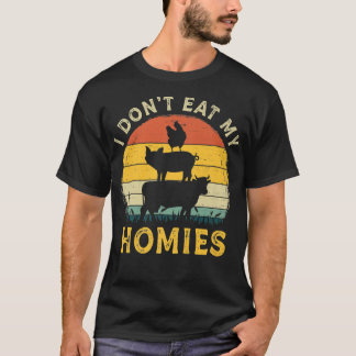 I Dont Eat My Homies Retro Vintage Vegetarian Vega T-Shirt