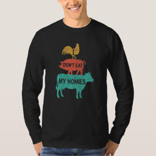 I Don't Eat My Homies Vintage  Vegan Animal T-Shirt