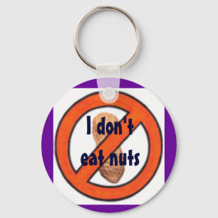 I don't eat nuts key ring