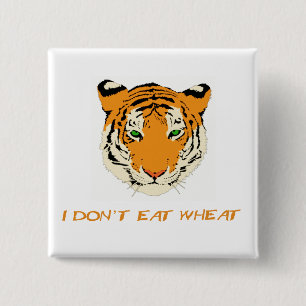 I Don't Eat Wheat 15 Cm Square Badge