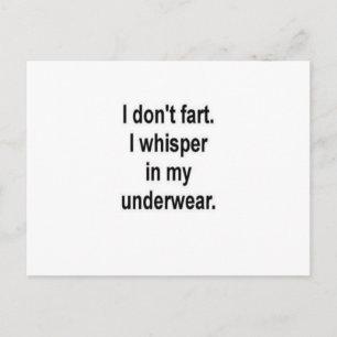 I don't fart postcard