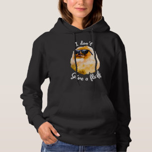 I Dont Five A Fluff Pomeranian Funny Black Grey Hoodie