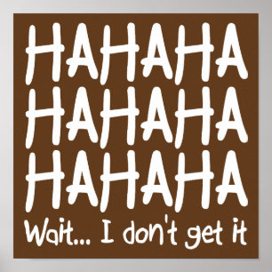 I Don't Get It Funny Poster Sign