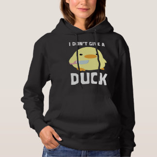 I Don't Give A Duck Duck With Knife Meme Hoodie