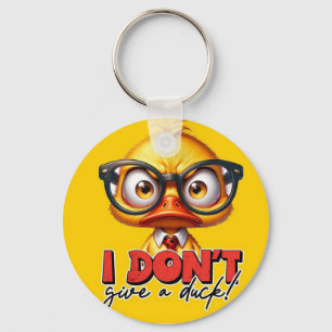 I Don't Give a Duck Key Ring