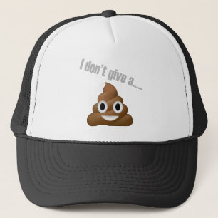 i dont give a poop emoji trucker hat