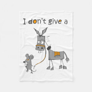 I Don't Give A Rat And Mouse Walking Funny Long Sl Fleece Blanket