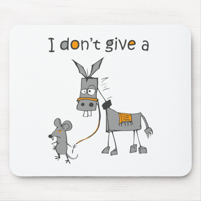 I Don't Give A Rat And Mouse Walking Funny Long Sl Mat (Front)