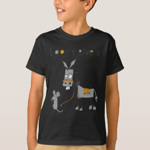 I Don't Give A Rat And Mouse Walking Funny Long Sl T-Shirt