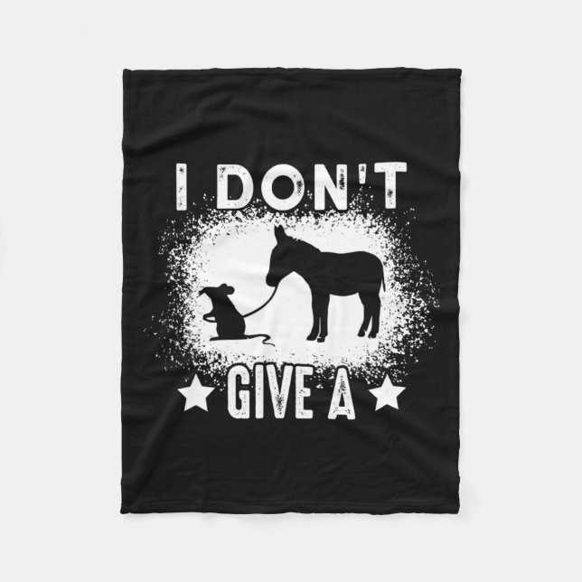I Dont Give A Rats Bleached Saying 1  Fleece Blanket (Front)