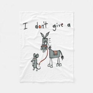 I Don't Give A Rat's Fleece Blanket