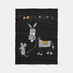 I Dont Give A Rats Jack Fleece Blanket