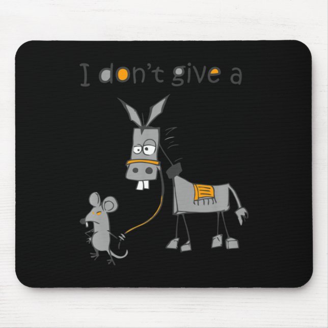 I Dont Give A Rats Jack  Mouse Mat (Front)