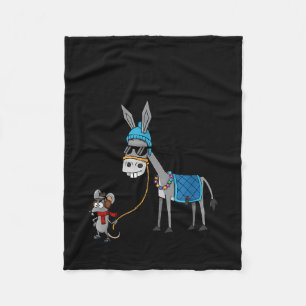 I Don't Give A Rats S Azz Mouse Funny Animal  Fleece Blanket
