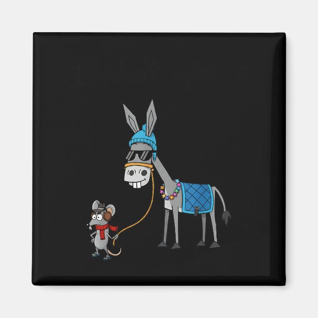 I Don't Give A Rats S Azz Mouse Funny Animal  Magnet (Front)