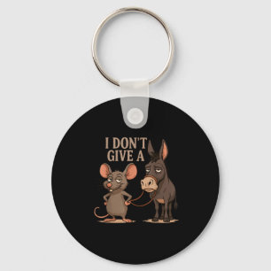 I Don't Give A Rats Sarcasm, Funny Rats Meme Key Ring