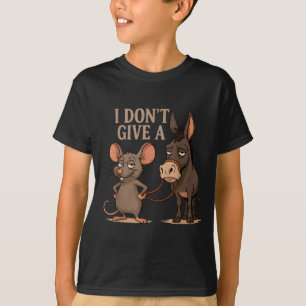 I Don't Give A Rats Sarcasm, Funny Rats Meme T-Shirt