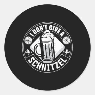 I Dont Give A Schnitzel Bavaria German Beer Mug Ta Classic Round Sticker