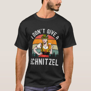 I Dont Give A Schnitzel Beer Wurst Funny German T-Shirt