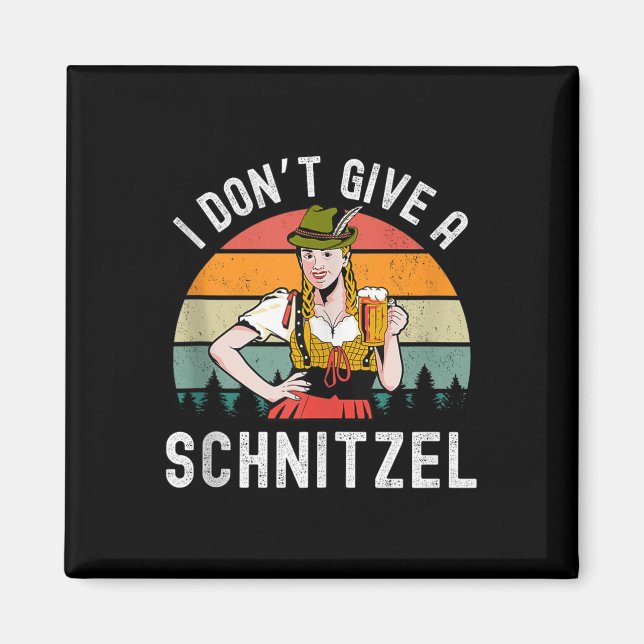 I Dont Give A Schnitzel Beer Wurst Funny German Ta Magnet (Front)
