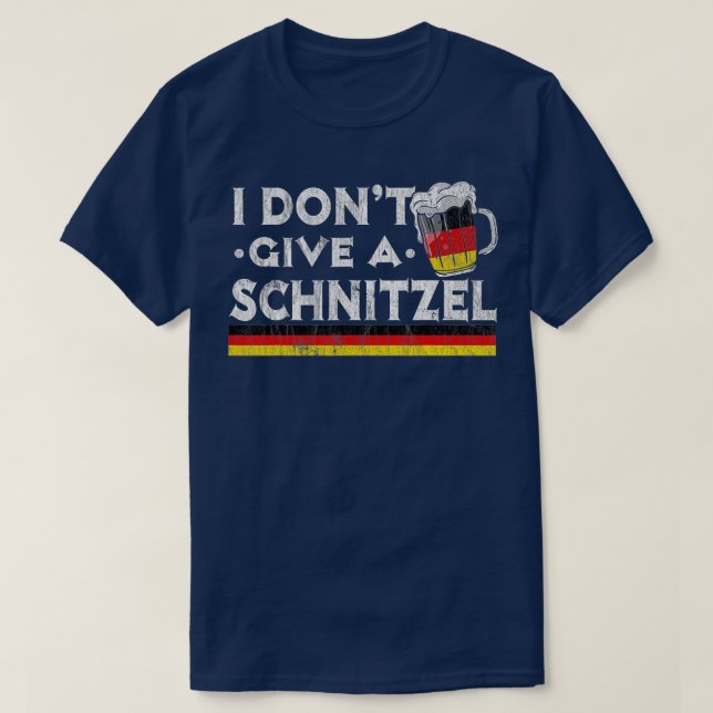 I Don't Give A Schnitzel German Beer Wurst Funny O T-Shirt (Design Front)