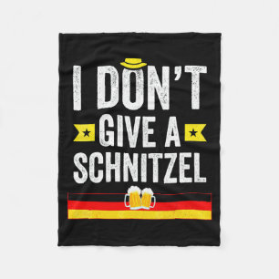 I Dont Give A Schnitzel German Fleece Blanket