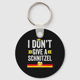I Dont Give A Schnitzel German Key Ring