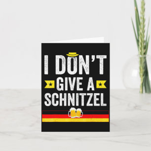 I Dont Give A Schnitzel German Thank You Card