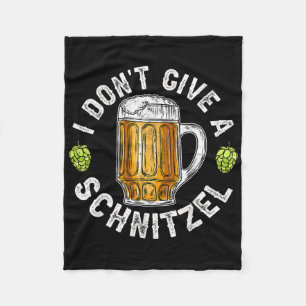 I Dont Give A Schnitzel Germany Flag Men Women _1 Fleece Blanket