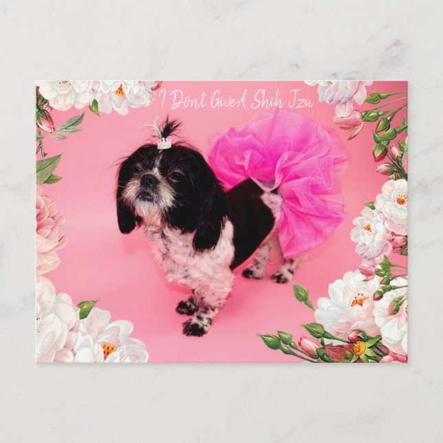 I Don't Give A Shih Tzu Postcard (Front)