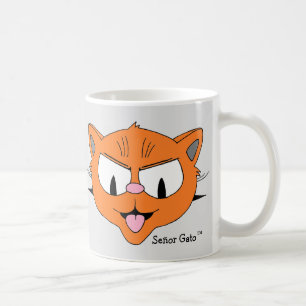 "I Don't Give a Sip" Contemptuous Cartoon Cat Coffee Mug