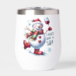 I don't give a sip funny snowman personalised 