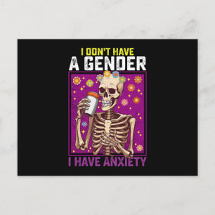 I Don't Have A Gender I Have Anxiety Non Binary Postcard