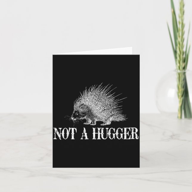 I Don't Hug Apparel Funny Introvert Rcune Tee - Un Card (Front)