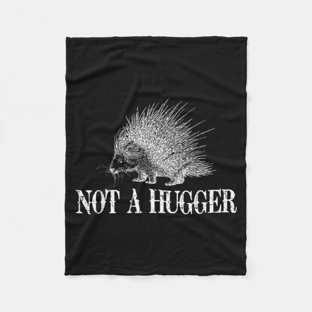 I Don't Hug Apparel Funny Introvert Rcune Tee - Un Fleece Blanket (Front)