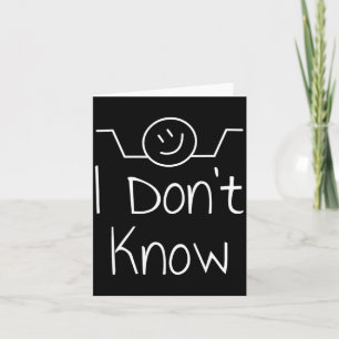 I Dont Know Hand Drawn Shrug Funny _2 Card