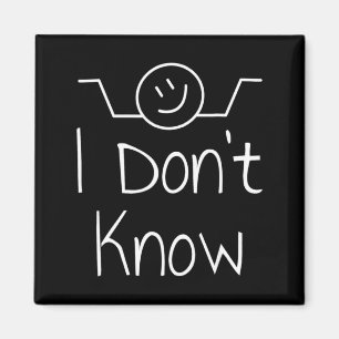 I Dont Know Hand Drawn Shrug Funny _3 Magnet
