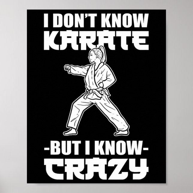 I Dont Know Karate But I Know Crazy Karate Fighter Poster (Front)