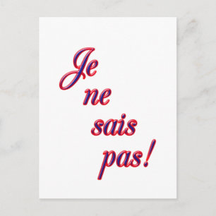 I Don't Know postcard