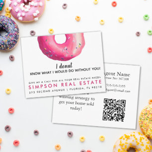 I dont know real estate client referral  announcement postcard