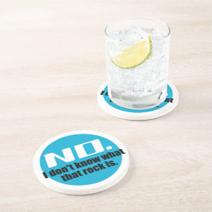 I Don't Know What That Rock Is (Blue) Coaster