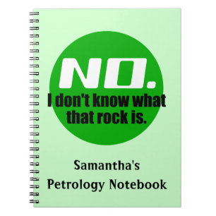 I Don't Know What That Rock Is (Green) Notebook