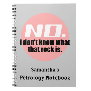 I Don't Know What That Rock Is (Pink) Notebook