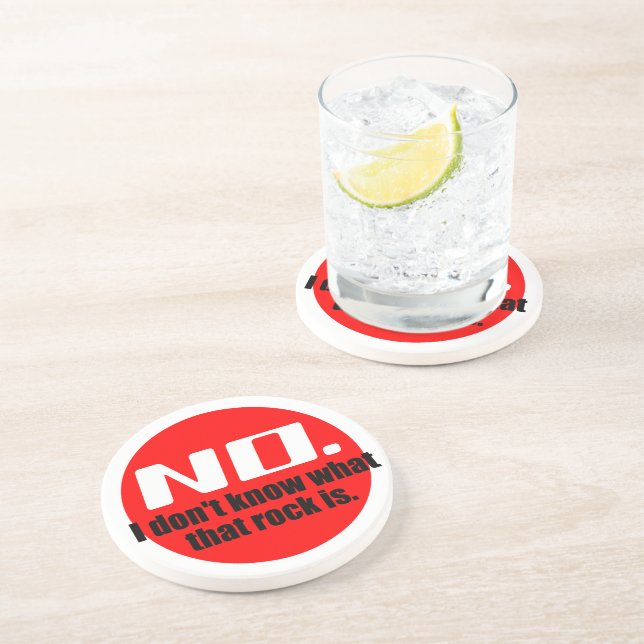 I Don't Know What That Rock Is (Red) Coaster (Side)