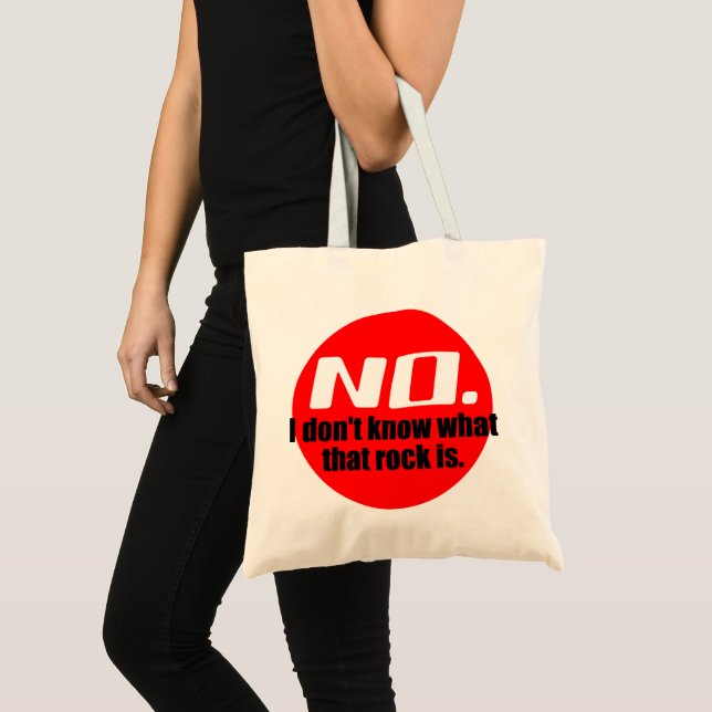 I Don't Know What That Rock Is (Red) Tote Bag (Front (Product))