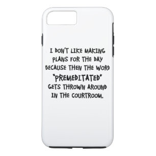 I Don't Like Making Plans iPhone 8 Plus/7 Plus Case