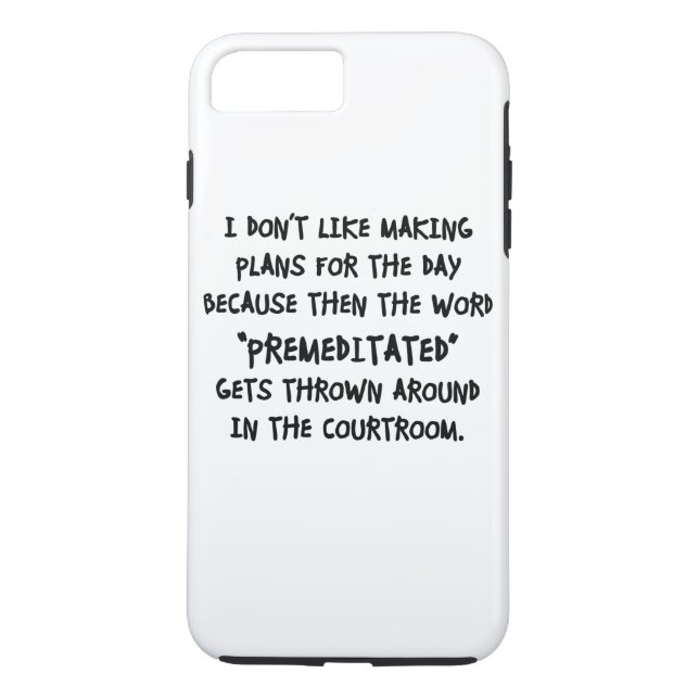I Don't Like Making Plans Case-Mate iPhone Case (Back)