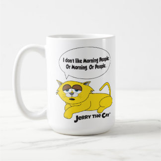 "I Don't Like Morning People" Jerry The Cat Mug