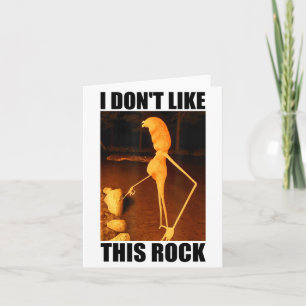 I Don't Like This Rock Funny Marcus The Worm Meme  Card
