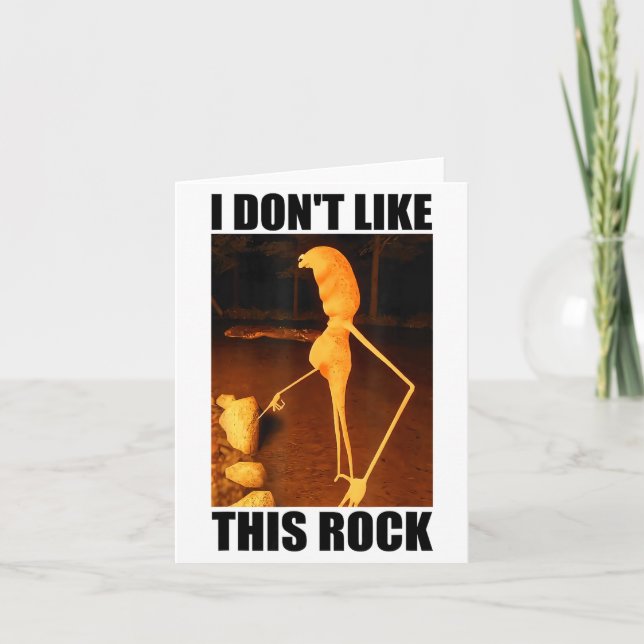 I Don't Like This Rock Funny Marcus The Worm Meme  Card (Front)